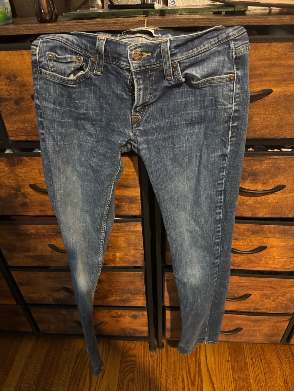 Blue Women's Skinny Jeans - Classic Stretch Denim size 3